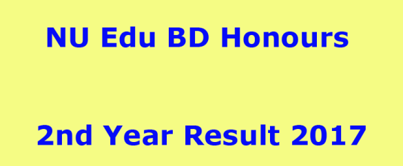 NU Edu BD Honours 2nd Year Result 2017.png
